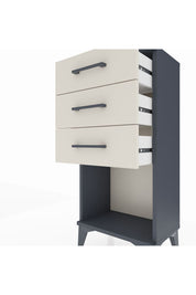 Arges Komodin 3 Çekmeceli 44x30x96 Antrasit-Aytaşı