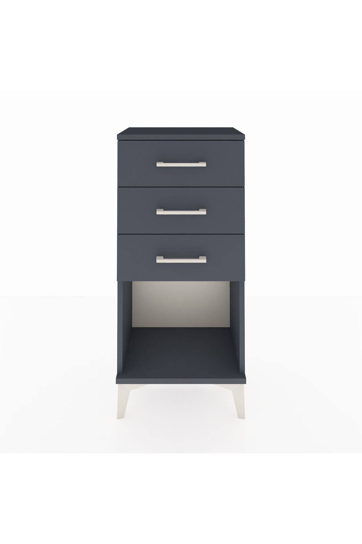 Arges Komodin 3 Çekmeceli 44x30x96 Antrasit-Antrasit
