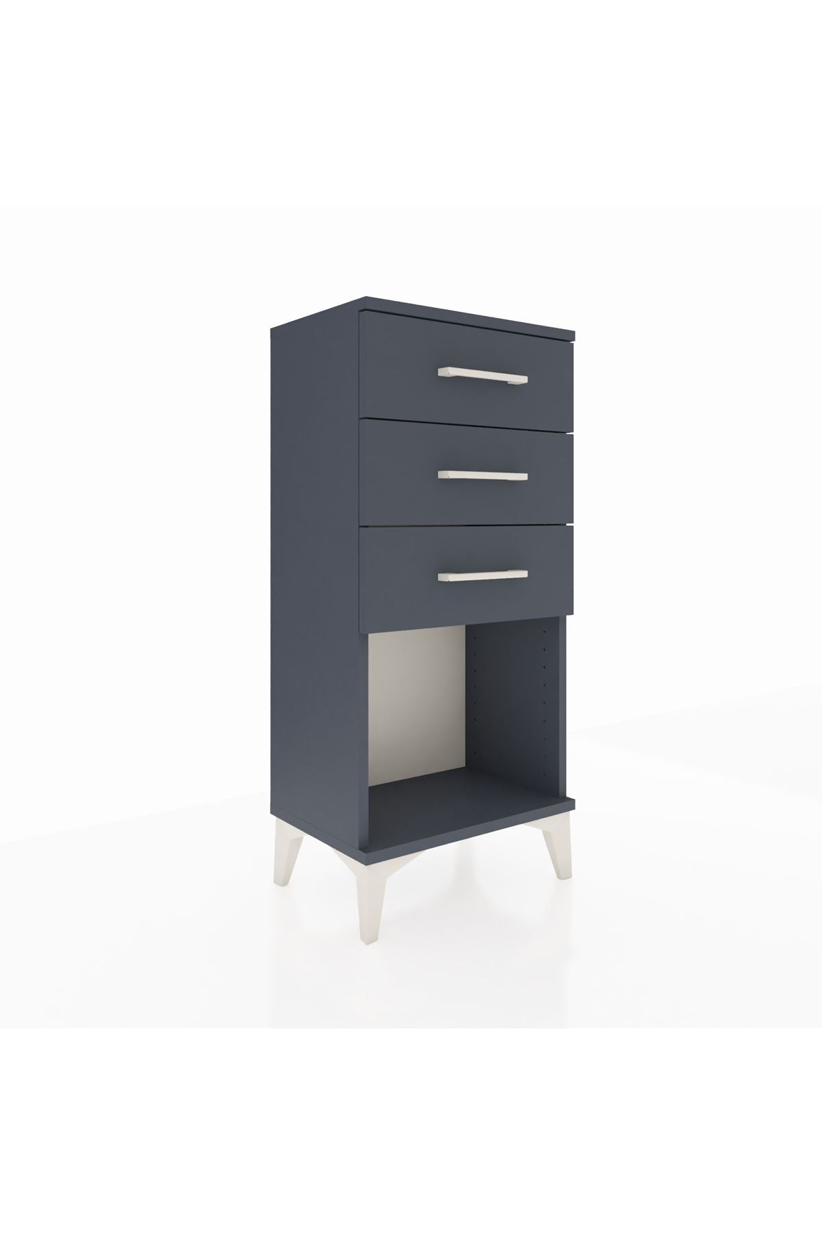 Arges Komodin 3 Çekmeceli 44x30x96 Antrasit-Antrasit