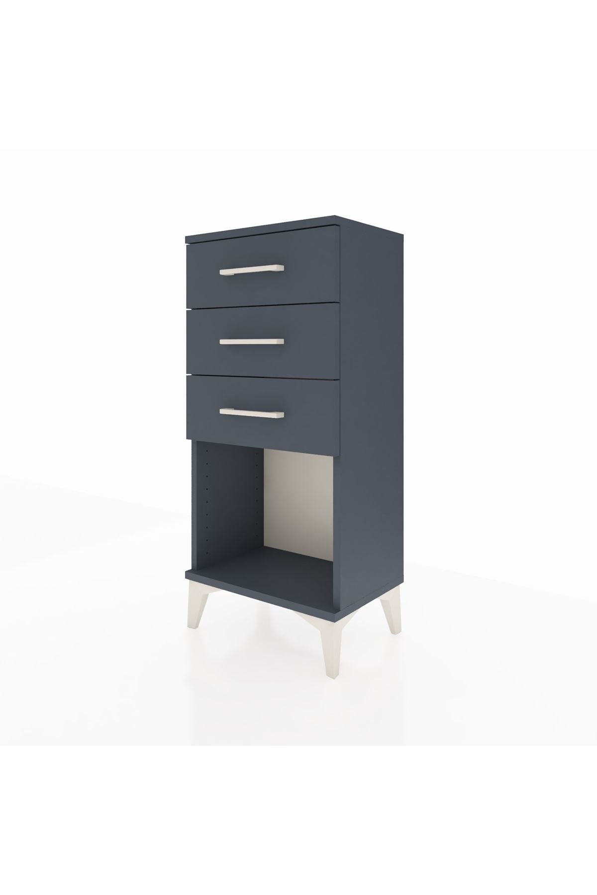 Arges Komodin 3 Çekmeceli 44x30x96 Antrasit-Antrasit