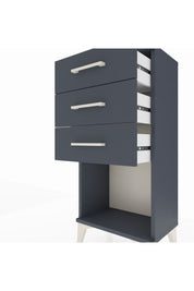 Arges Komodin 3 Çekmeceli 44x30x96 Antrasit-Antrasit