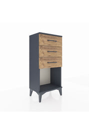 Arges Komodin 3 Çekmeceli 44x30x96 Antrasit-Çam