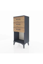 Arges Komodin 3 Çekmeceli 44x30x96 Antrasit-Çam