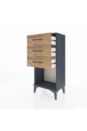 Arges Komodin 3 Çekmeceli 44x30x96 Antrasit-Çam