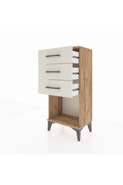 Arges Komodin 3 Çekmeceli 44x30x96 Çam-Aytaşı
