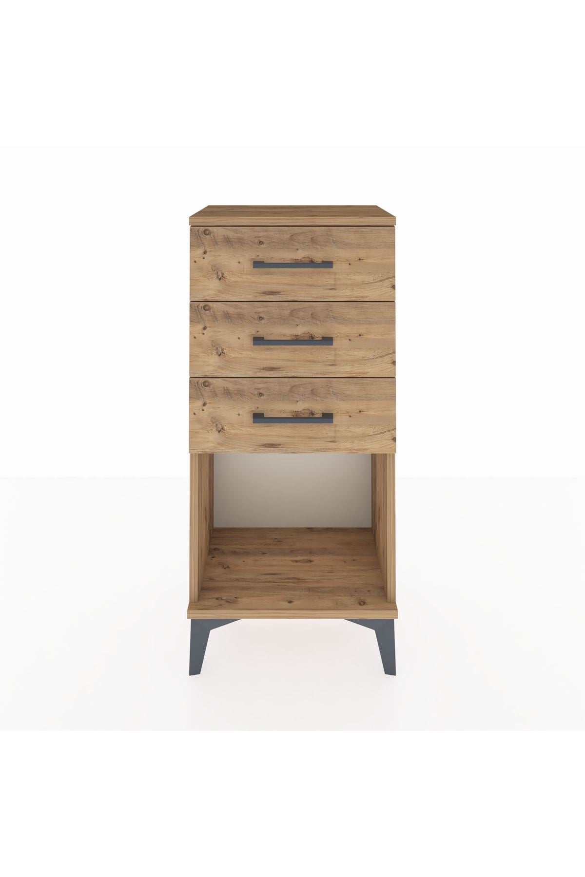 Arges Komodin 3 Çekmeceli 44x30x96 Çam-Çam