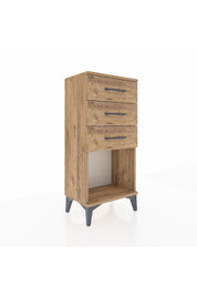 Arges Komodin 3 Çekmeceli 44x30x96 Çam-Çam