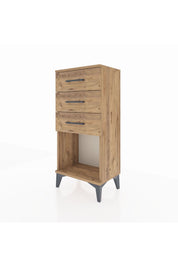 Arges Komodin 3 Çekmeceli 44x30x96 Çam-Çam