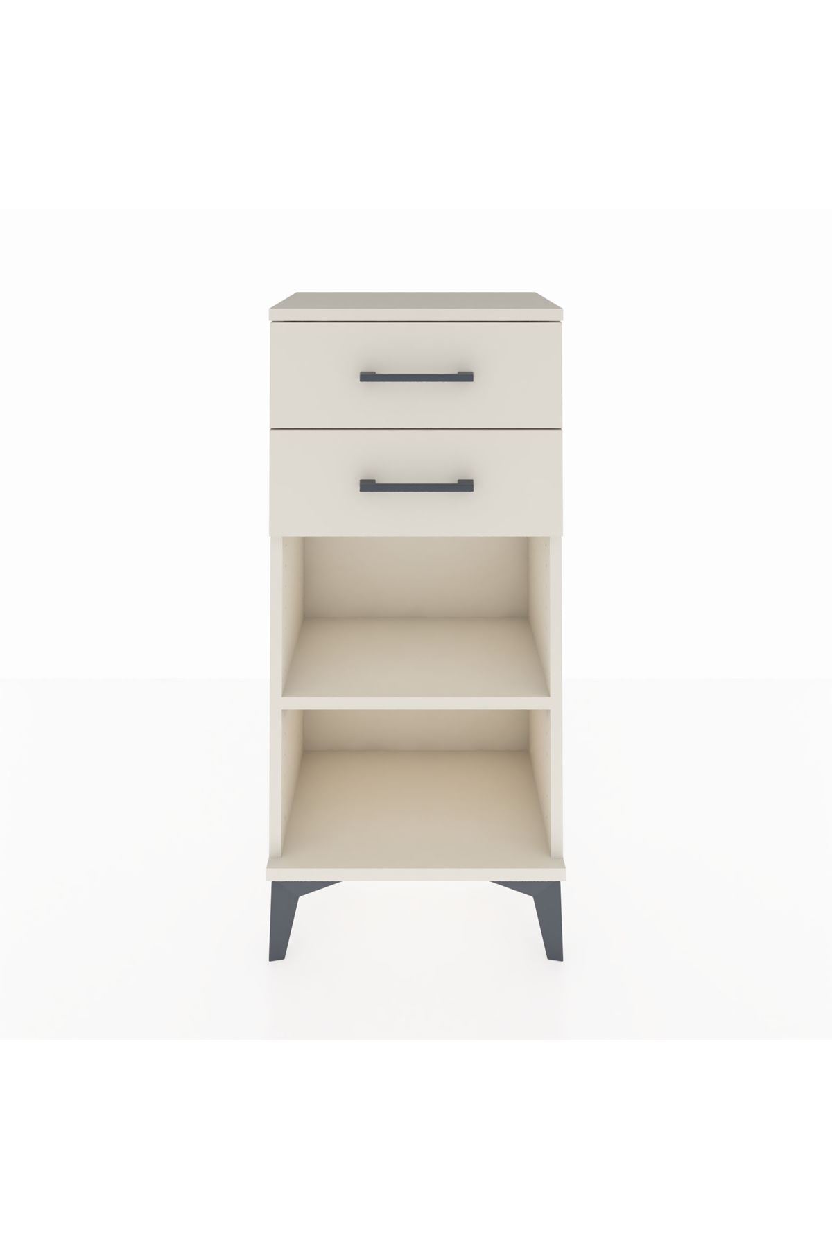 Arges Komodin Tek Raflı 2 Çekmeceli 44x30x96 Aytaşı-Aytaşı