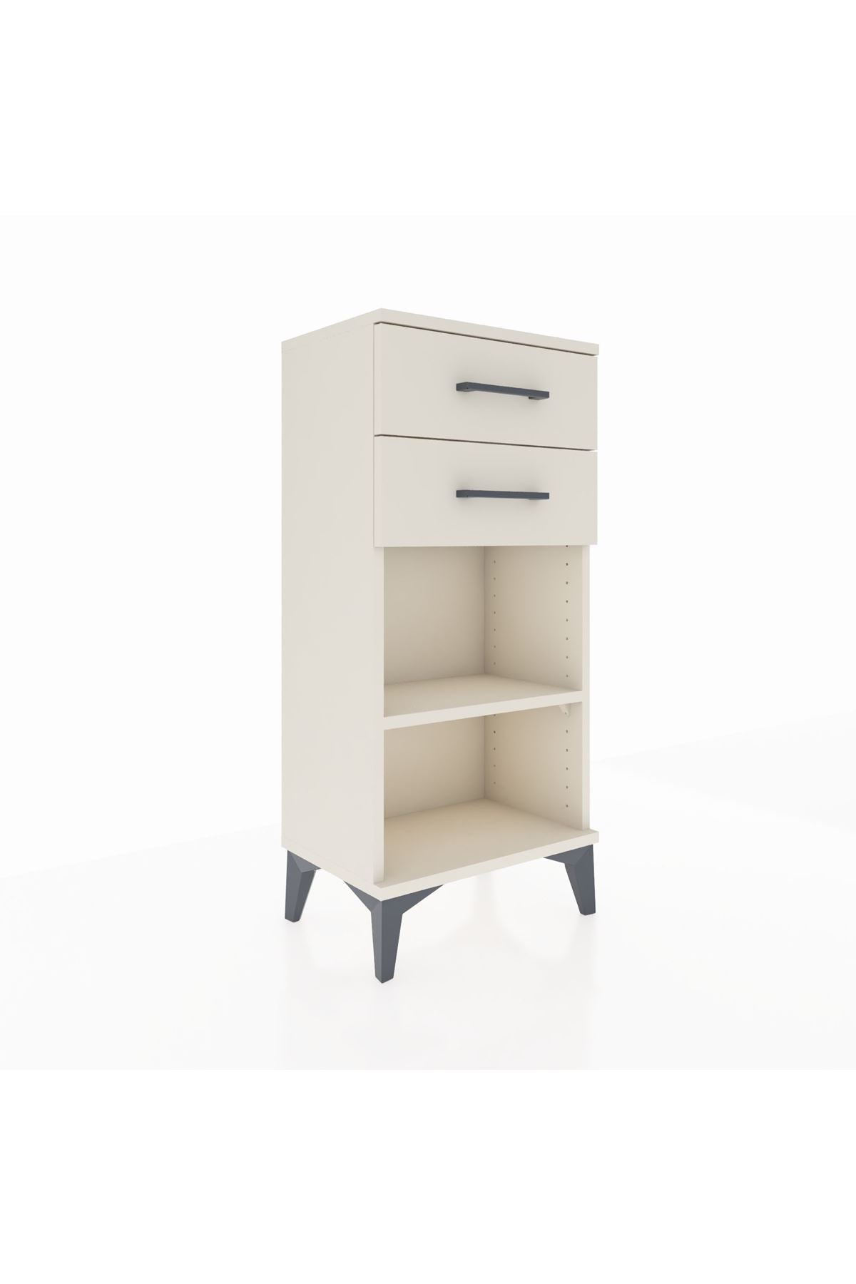 Arges Komodin Tek Raflı 2 Çekmeceli 44x30x96 Aytaşı-Aytaşı