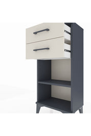 Arges Komodin Tek Raflı 2 Çekmeceli 44x30x96 Antrasit-Aytaşı