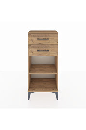 Arges Komodin Tek Raflı 2 Çekmeceli 44x30x96 Çam-Çam