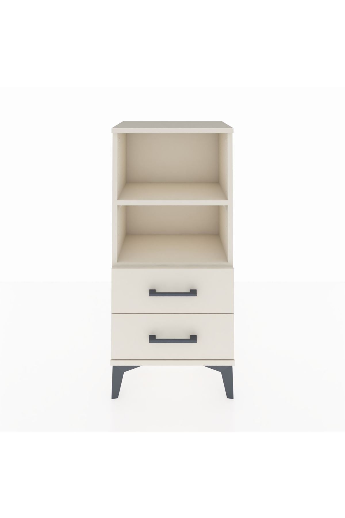 Arges Komodin 2 Raflı 2 Çekmeceli 44x30x96 Aytaşı-Aytaşı