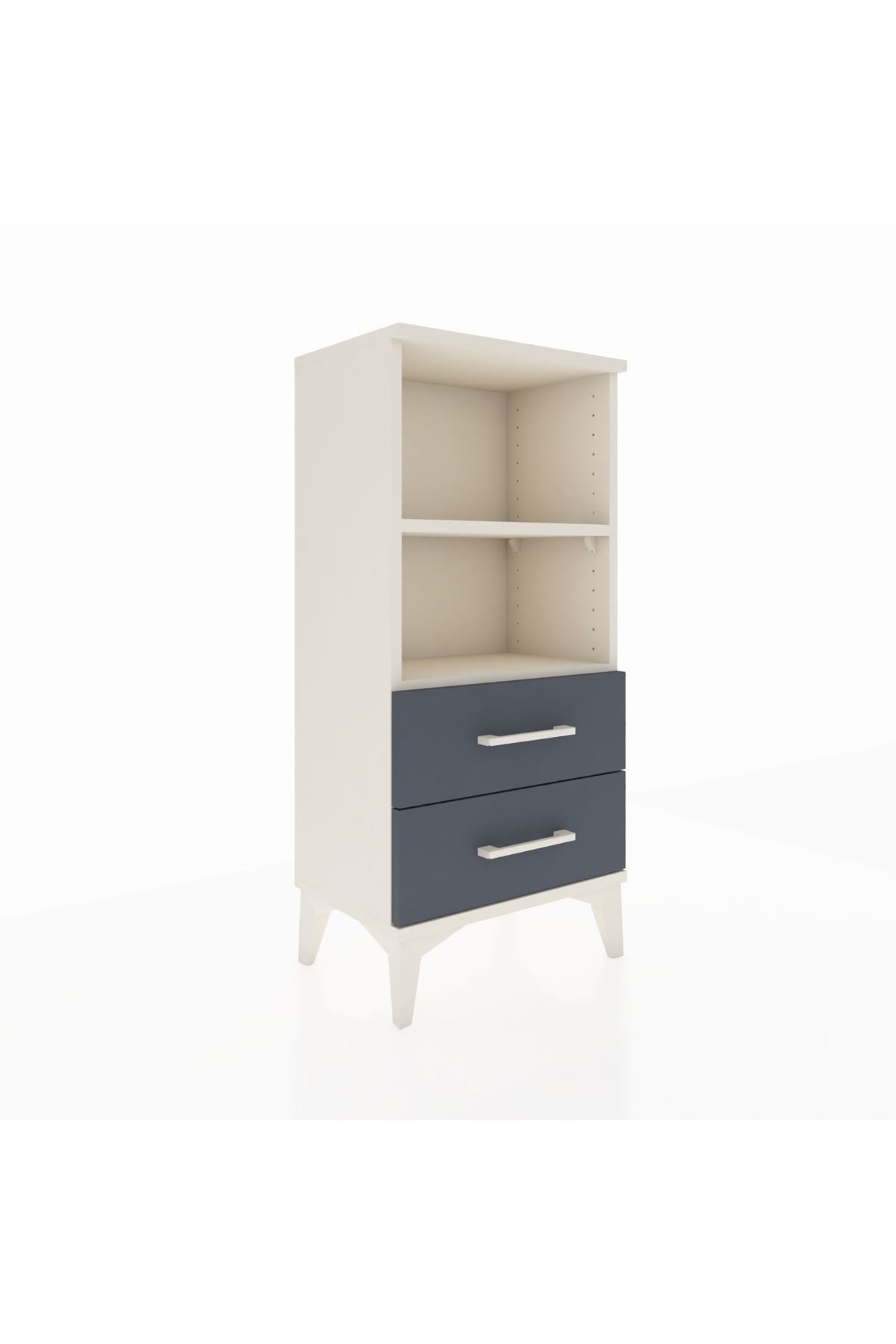 Arges Komodin 2 Raflı 2 Çekmeceli 44x30x96 Aytaşı-Antrasit