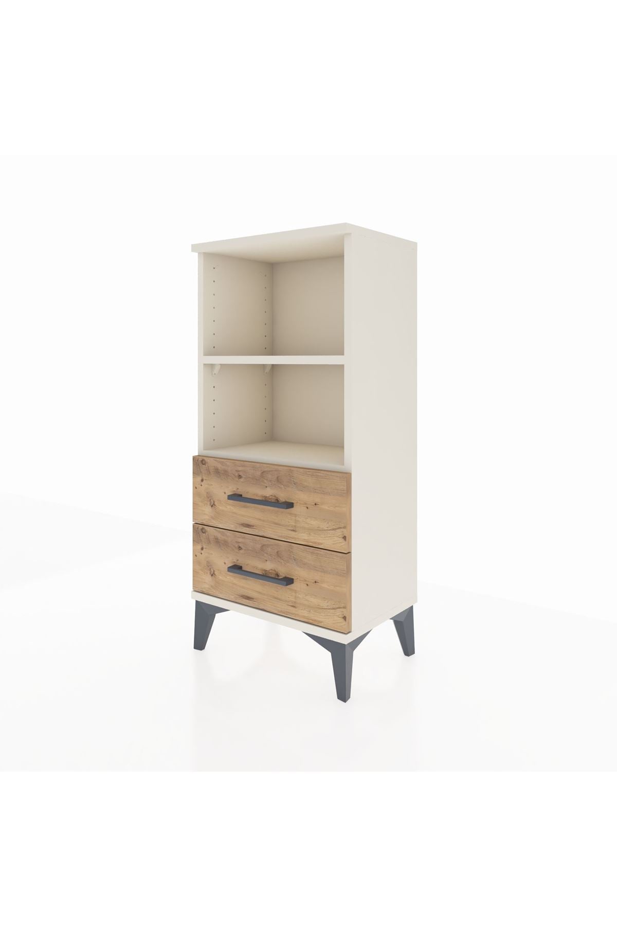 Arges Komodin 2 Raflı 2 Çekmeceli 44x30x96 Aytaşı-Çam