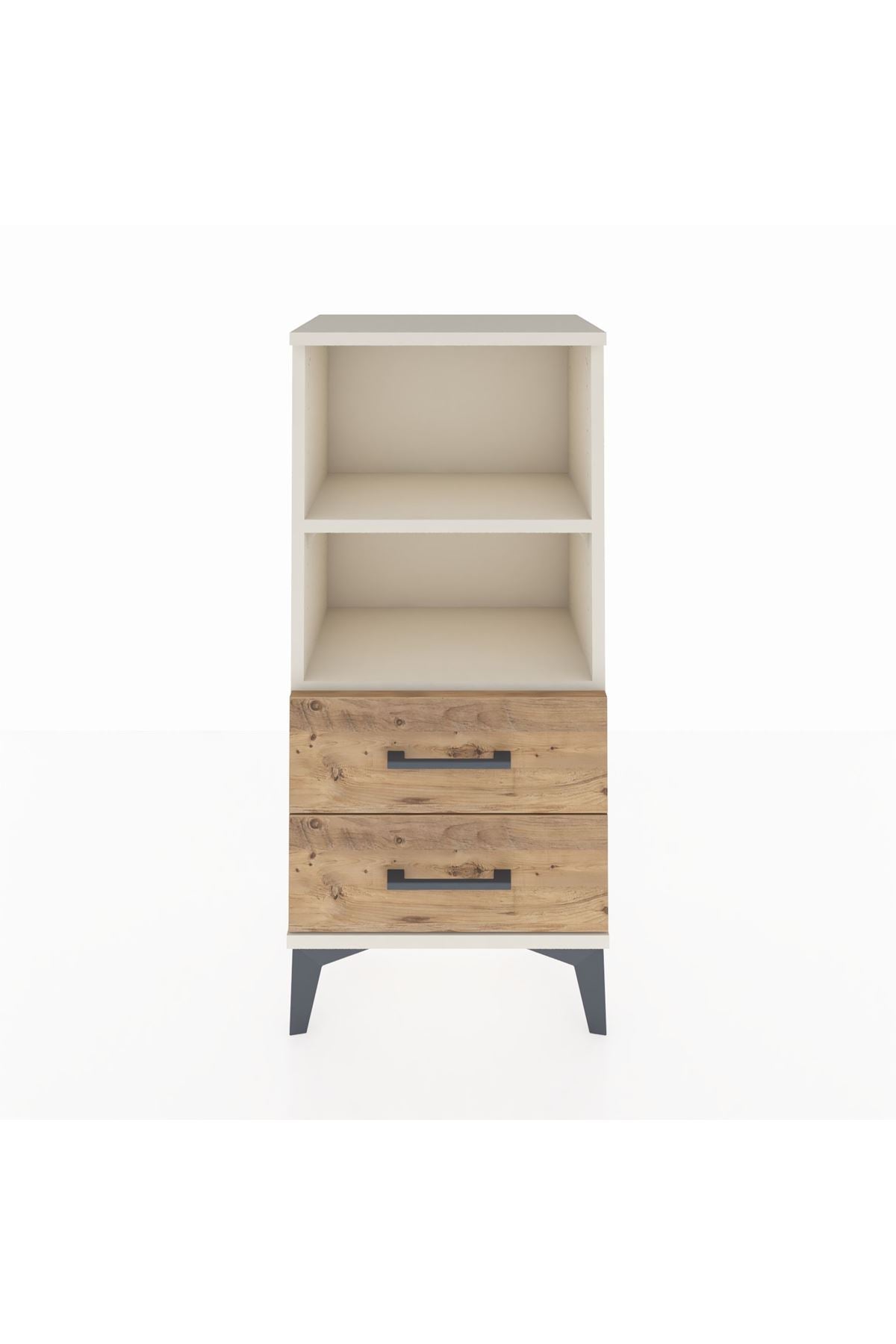 Arges Komodin 2 Raflı 2 Çekmeceli 44x30x96 Aytaşı-Çam