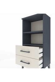 Arges Komodin 2 Raflı 2 Çekmeceli 44x30x96 Antrasit-Aytaşı