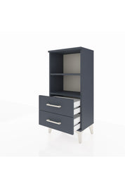 Arges Komodin 2 Raflı 2 Çekmeceli 44x30x96 Antrasit-Antrasit