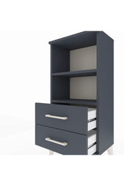 Arges Komodin 2 Raflı 2 Çekmeceli 44x30x96 Antrasit-Antrasit