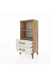 Arges Komodin 2 Raflı 2 Çekmeceli 44x30x96 Çam-Aytaşı
