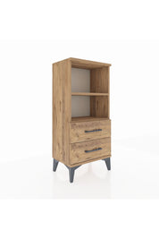 Arges Komodin 2 Raflı 2 Çekmeceli 44x30x96 Çam-Çam