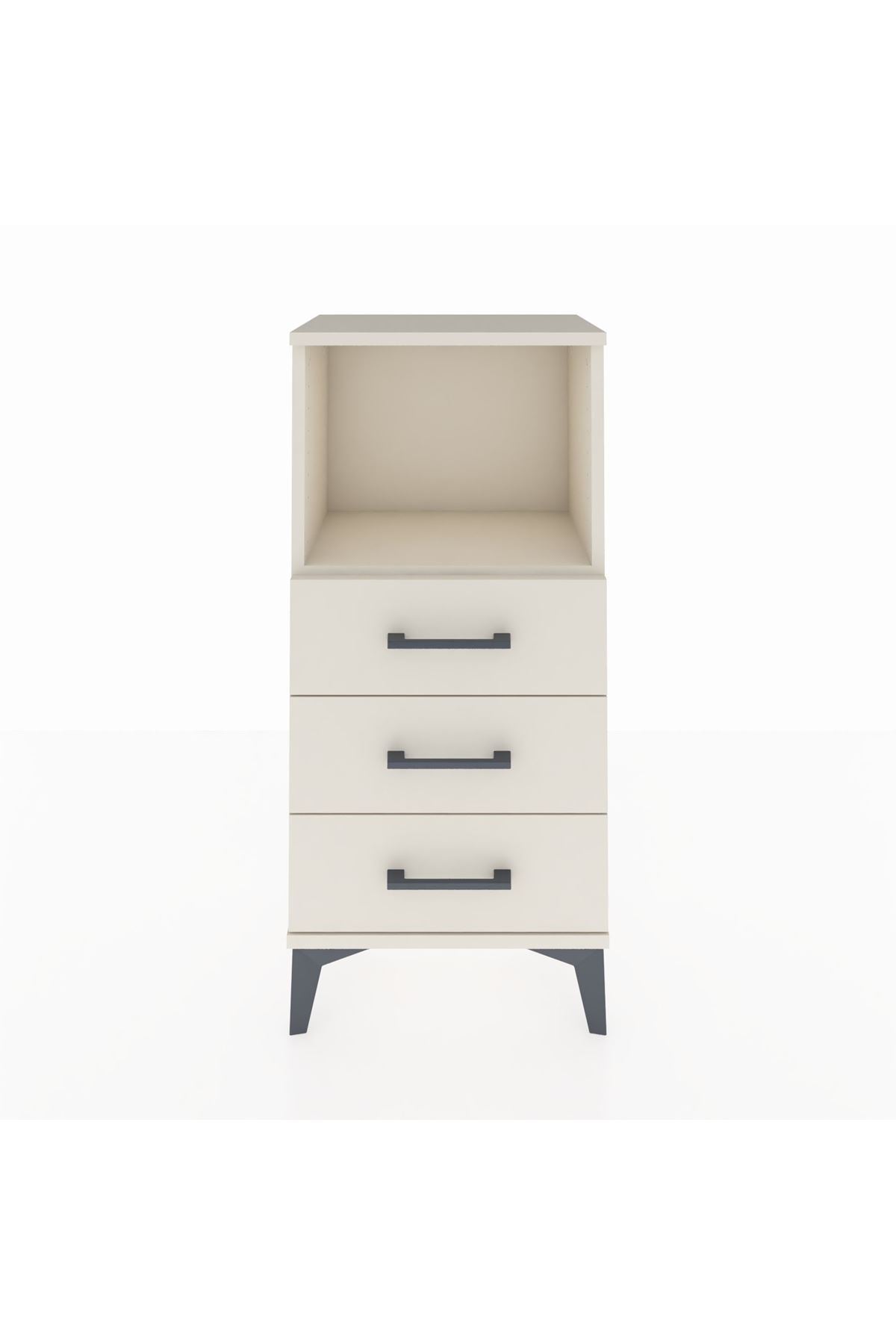 Arges Komodin Tek Raflı 3 Çekmeceli 44x30x96 Aytaşı-Aytaşı