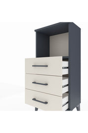 Arges Komodin Tek Raflı 3 Çekmeceli 44x30x96 Antrasit-Aytaşı