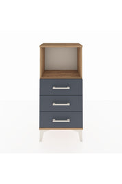 Arges Komodin Tek Raflı 3 Çekmeceli 44x30x96 Çam-Antrasit