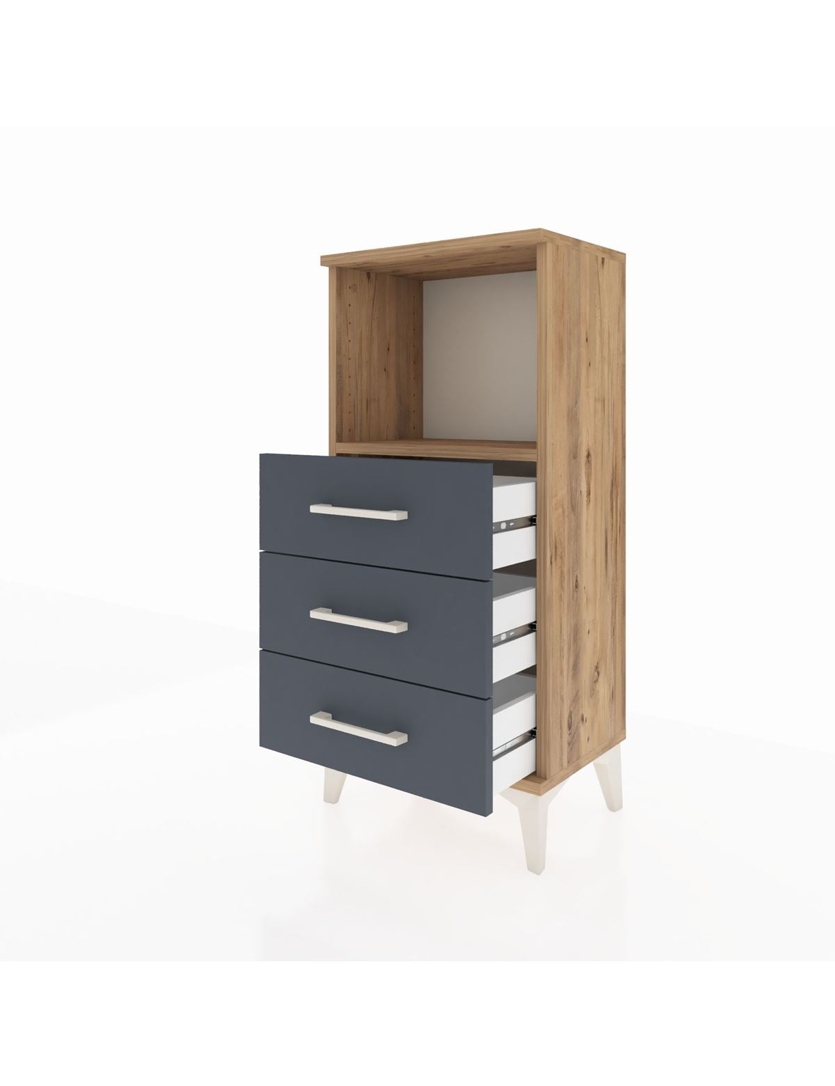 Arges Komodin Tek Raflı 3 Çekmeceli 44x30x96 - S09M005V8A