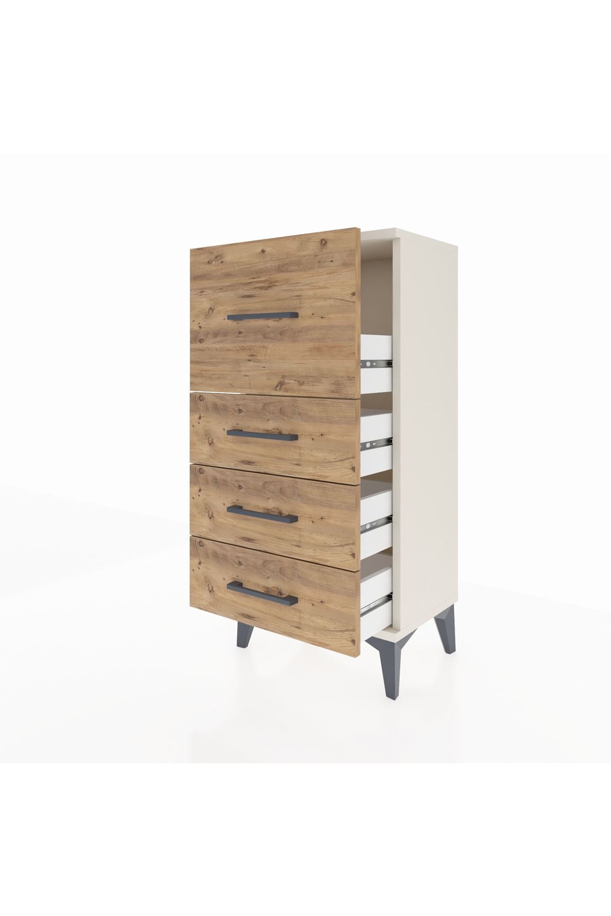 Arges Komodin 4 Çekmeceli 44x30x96 Aytaşı-Çam