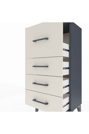 Arges Komodin 4 Çekmeceli 44x30x96 Antrasit-Aytaşı