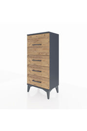 Arges Komodin 4 Çekmeceli 44x30x96 Antrasit-Çam
