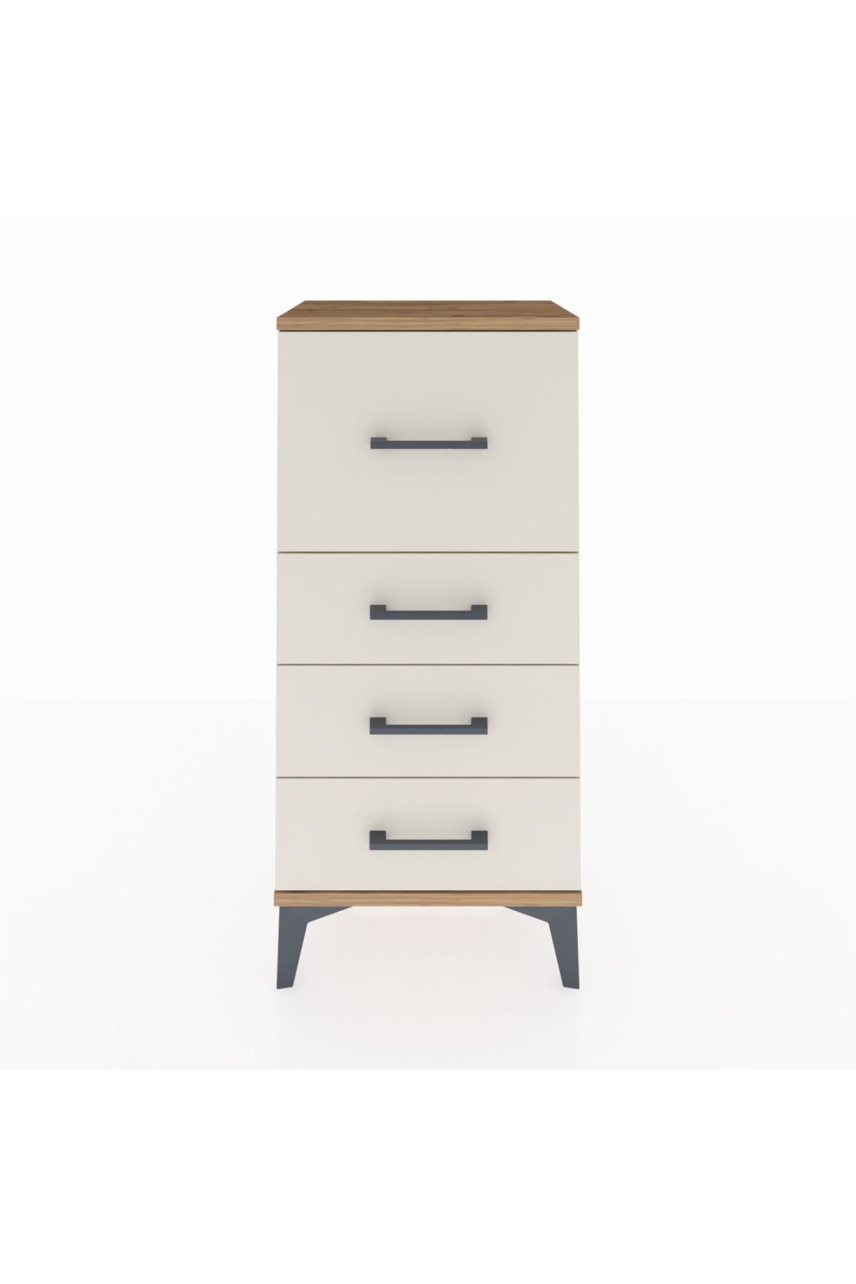 Arges Komodin 4 Çekmeceli 44x30x96 Çam-Aytaşı