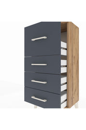 Arges Komodin 4 Çekmeceli 44x30x96 Çam-Antrasit