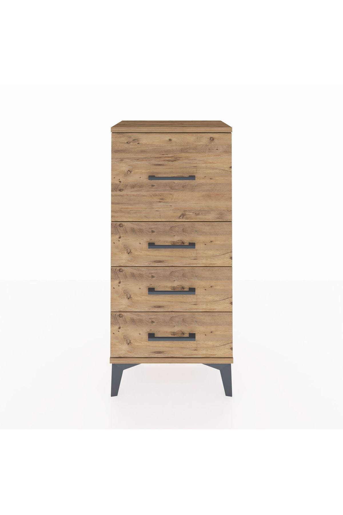Arges Komodin 4 Çekmeceli 44x30x96 Çam-Çam