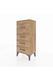 Arges Komodin 4 Çekmeceli 44x30x96 Çam-Çam