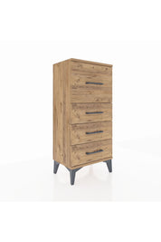 Arges Komodin 4 Çekmeceli 44x30x96 Çam-Çam