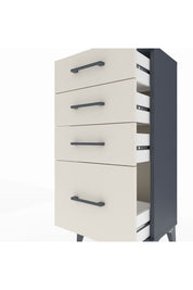 Arges Komodin 4 Çekmeceli 44x30x96 Antrasit-Aytaşı