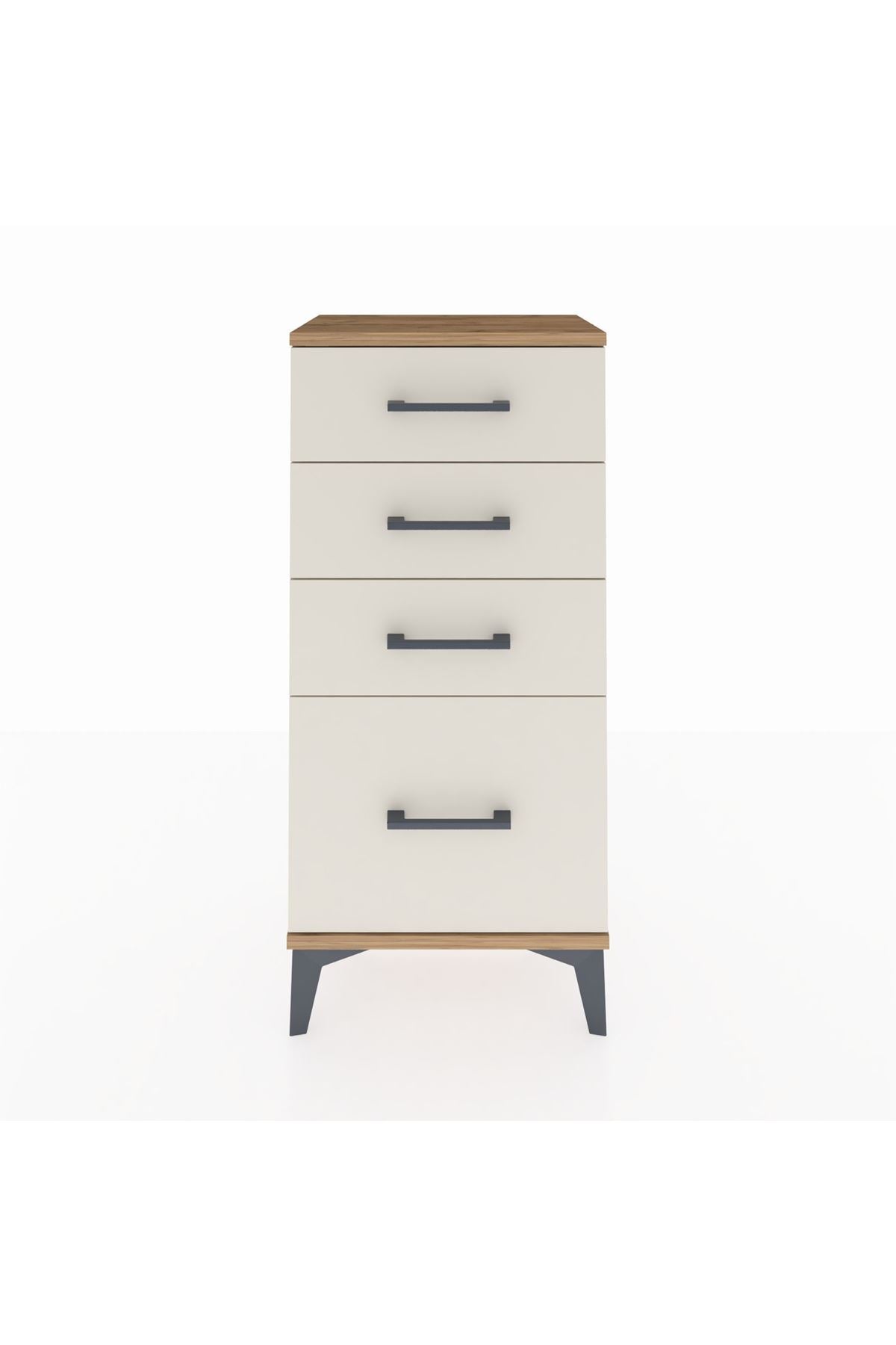 Arges Komodin 4 Çekmeceli 44x30x96 Çam-Aytaşı