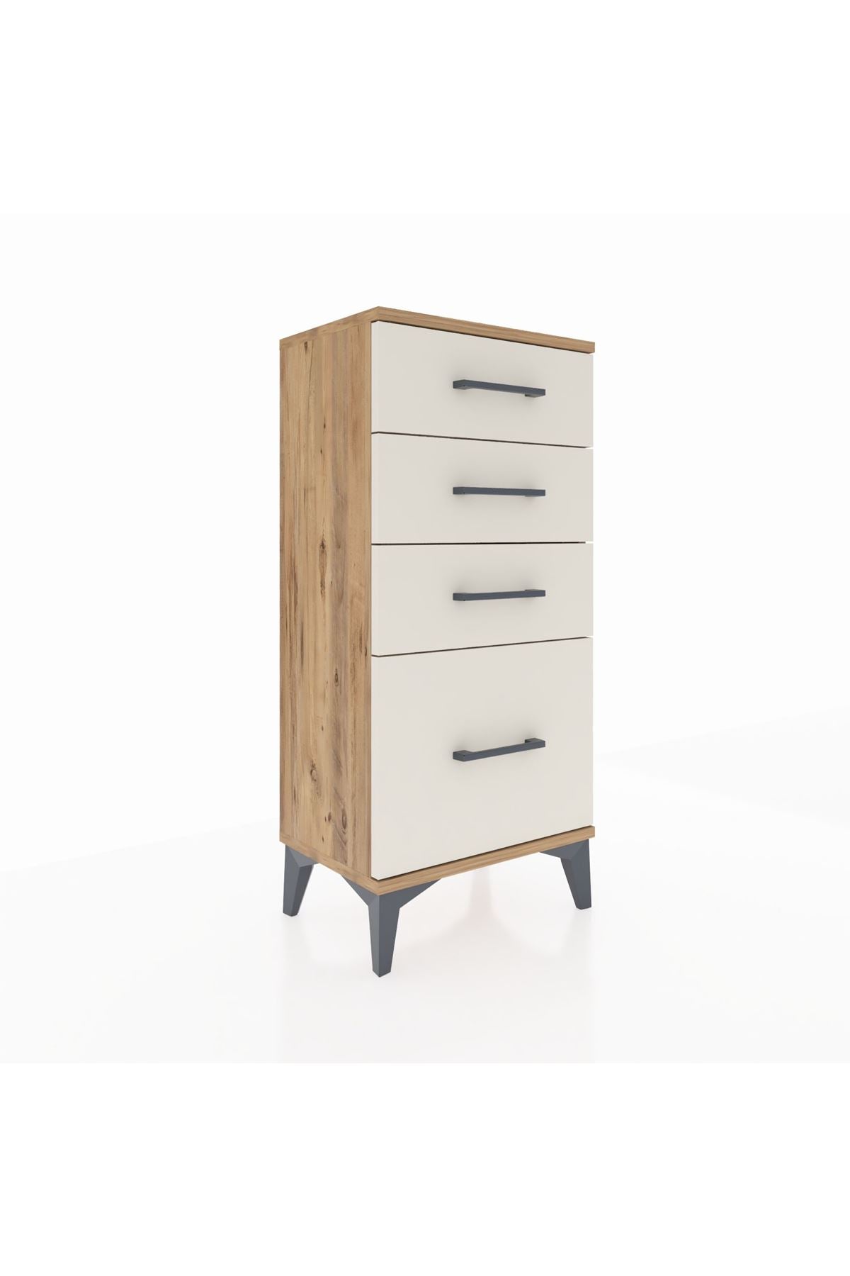 Arges Komodin 4 Çekmeceli 44x30x96 Çam-Aytaşı