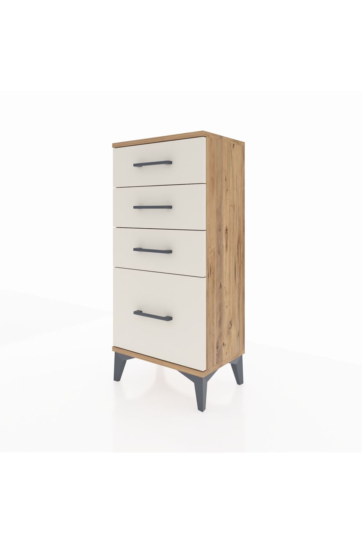 Arges Komodin 4 Çekmeceli 44x30x96 Çam-Aytaşı