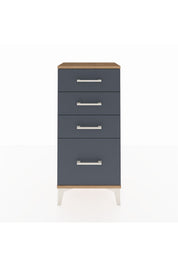 Arges Komodin 4 Çekmeceli 44x30x96 Çam-Antrasit