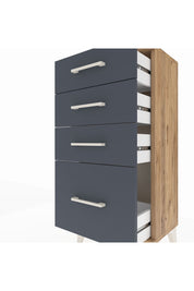 Arges Komodin 4 Çekmeceli 44x30x96 Çam-Antrasit