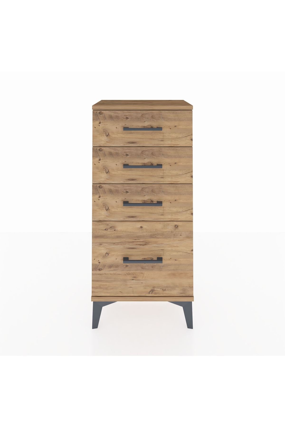 Arges Komodin 4 Çekmeceli 44x30x96 Çam-Çam