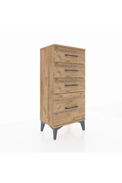 Arges Komodin 4 Çekmeceli 44x30x96 Çam-Çam