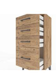 Arges Komodin 4 Çekmeceli 44x30x96 Çam-Çam