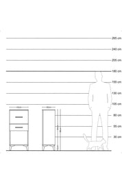 Arges Komodin 2 Çekmeceli 44x30x96 Aytaşı-Antrasit
