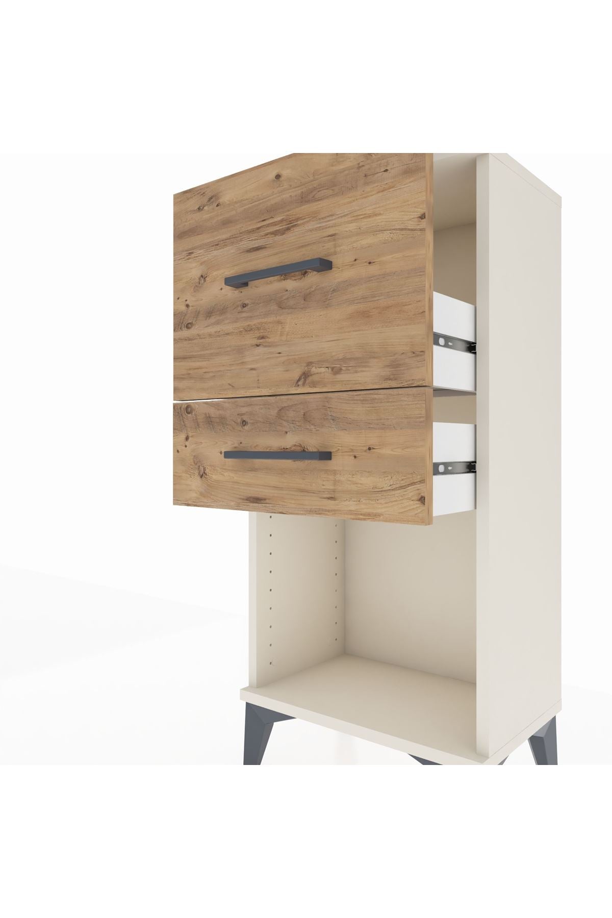 Arges Komodin 2 Çekmeceli 44x30x96 Aytaşı-Çam