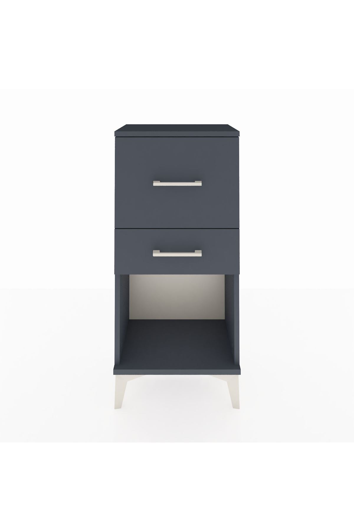 Arges Komodin 2 Çekmeceli 44x30x96 Antrasit-Antrasit