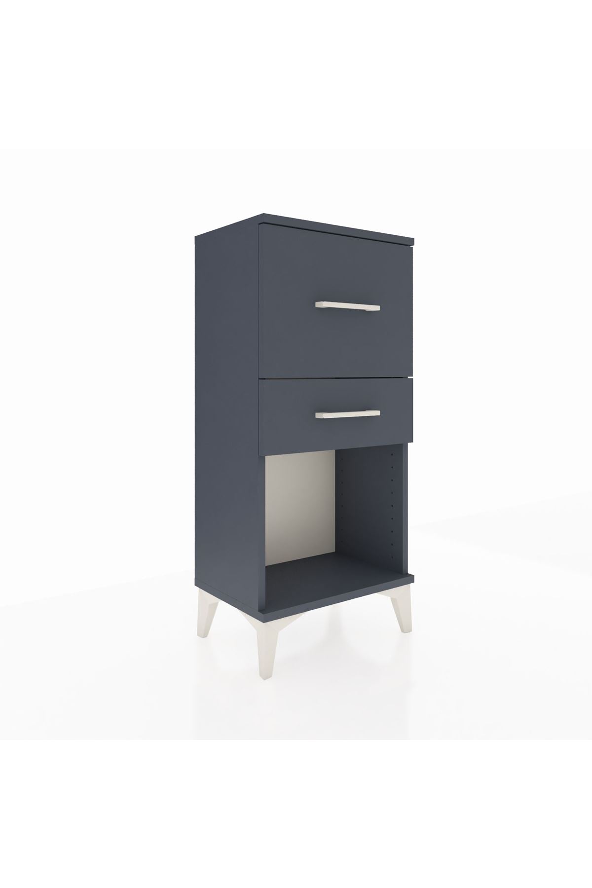 Arges Komodin 2 Çekmeceli 44x30x96 Antrasit-Antrasit